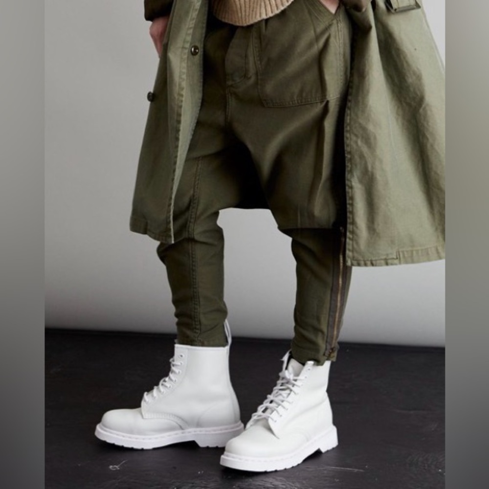 NLST Army Green Wool Drop-Crotch Utility Pants Size 25